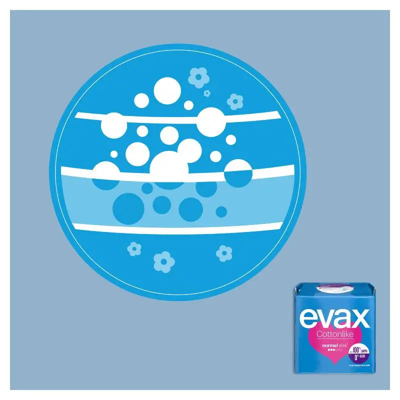 Evax Cottonlike Normal Pads with Wings 16 units