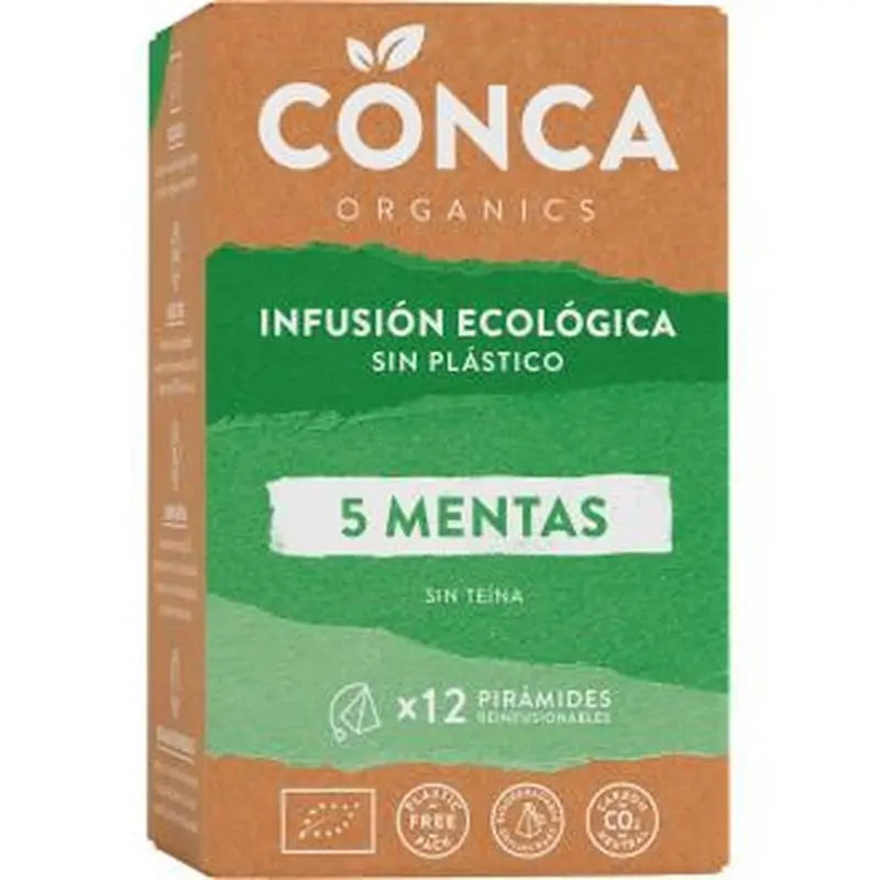Conca Organics 5 Mints Infusion 12Piramides. Eco
