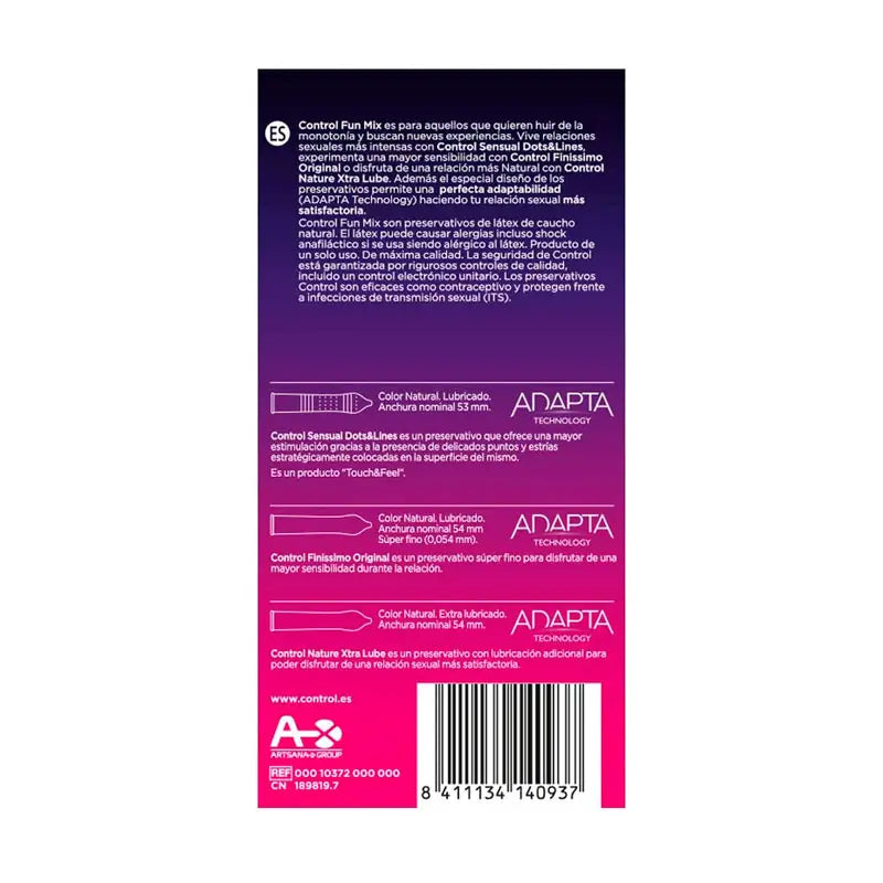 Control Condom Fun Mix, 6 Assorted Condoms