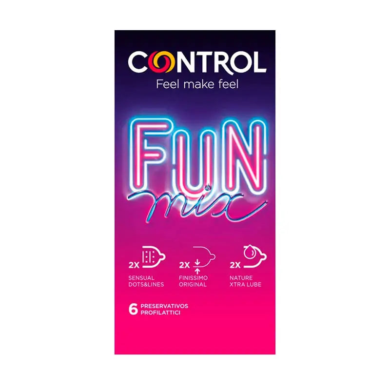 Control Condom Fun Mix Condom 6 pieces Assorted
