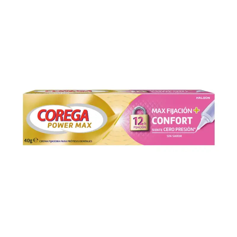 Corega Max Fixation + Comfort Fixing Cream for Dentures, 40 gr