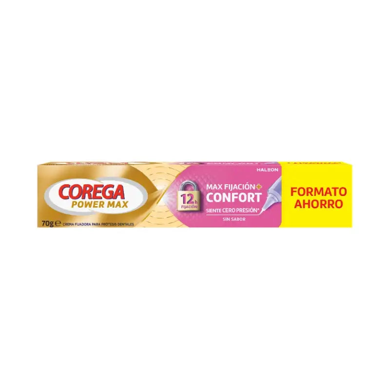 Corega Max Fixation + Comfort Fixing Cream for Dentures, 70 gr