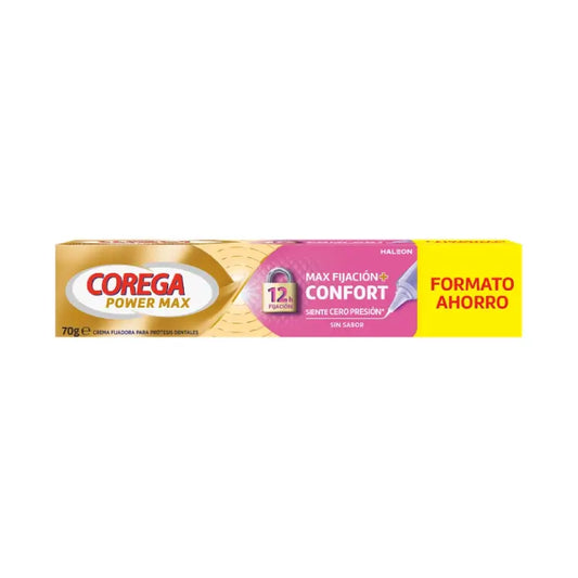 Corega Max Fixation + Comfort Fixing Cream for Dentures, 70 gr