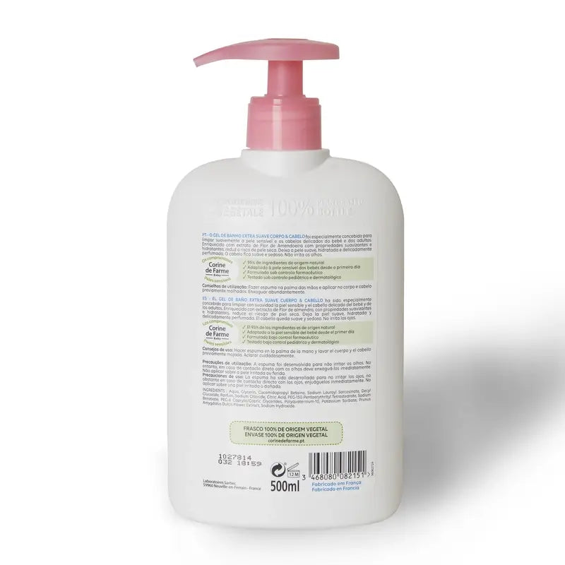 Corine De Farme Almond Blossom Extra Gentle Bath Gel , 500 ml
