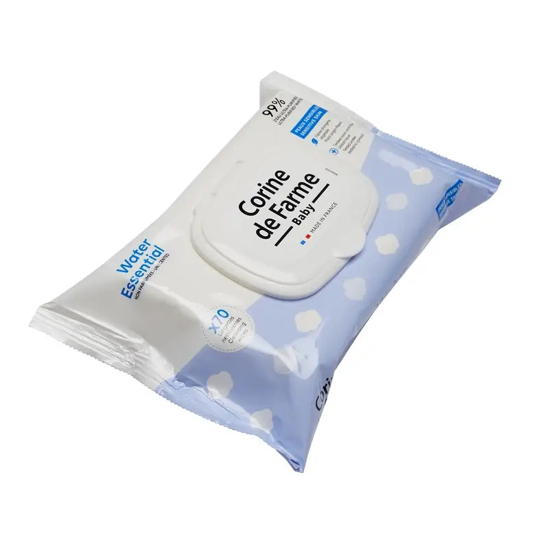 Corine De Farme Water Essential Biodegradable Wipes , 70 pcs.