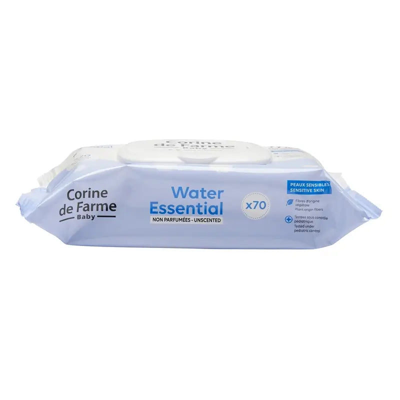 Corine De Farme Water Essential Biodegradable Wipes , 70 pcs.