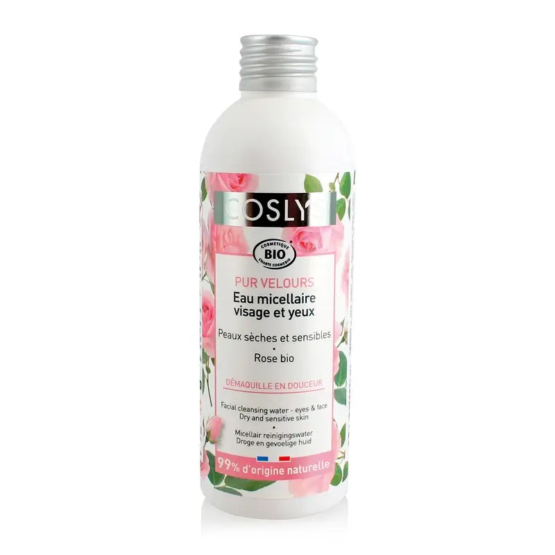 Coslys Cleansing Micellar Make-up Remover Water for Dry and Sensitive Skin with Roses, 200 ml