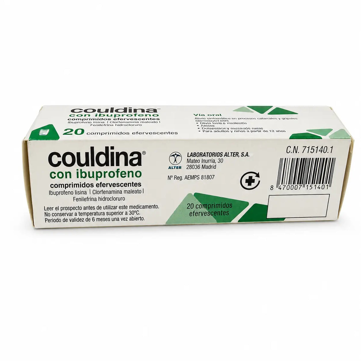 Couldina with Ibuprofen 20 Effervescent Tablets