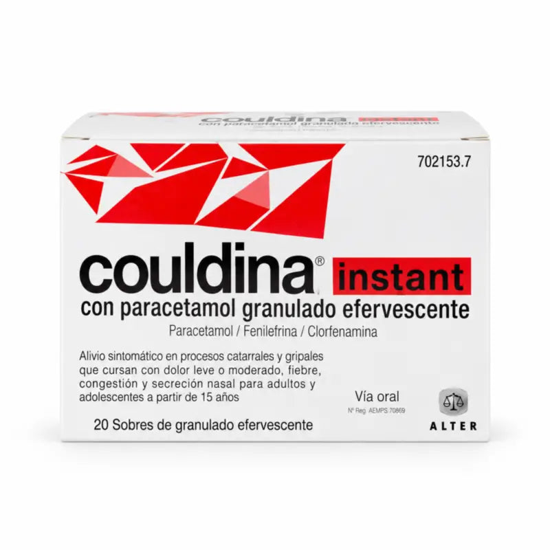 Couldina Instant with Paracetamol 20 Effervescent Sachets