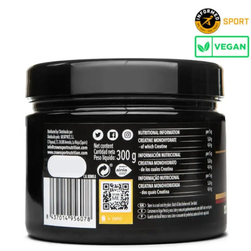 Crown Sport Nutrition Creatine Monohydrate Creapure , 300 (60 servings) g