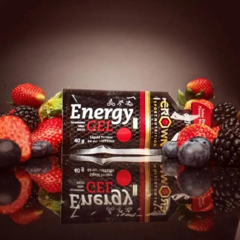 Crown Sport Nutrition Energy Gel Red Fruits + Caffeine , 12 x 40 grams