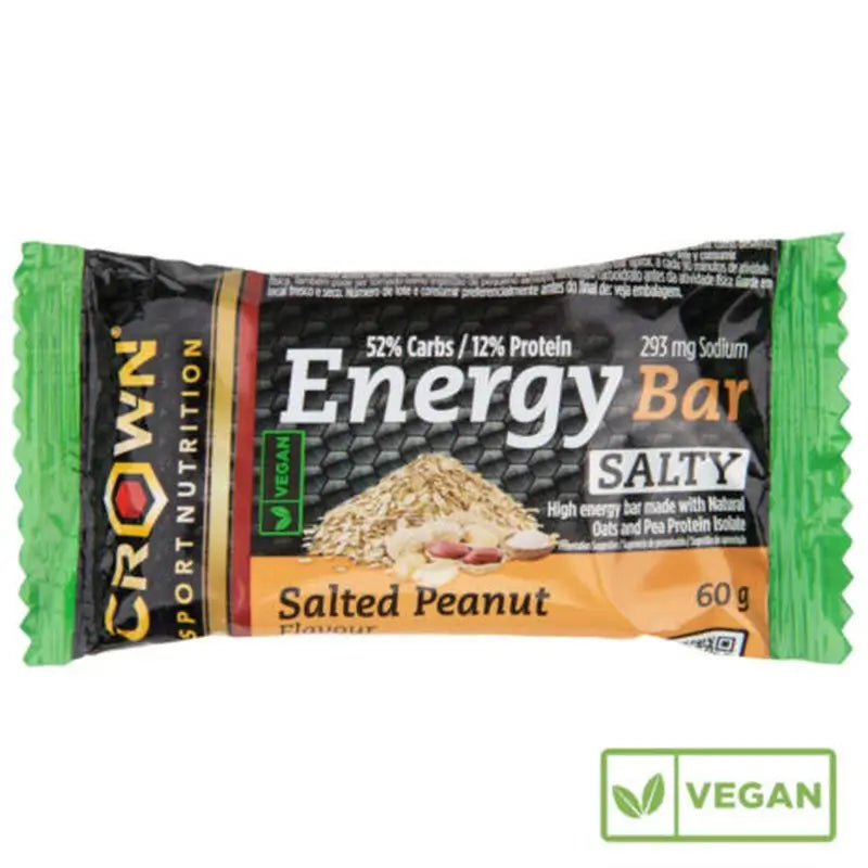 Crown Sport Nutrition Energy Vegan Vegan Bar Salty Peanut , 60 grams