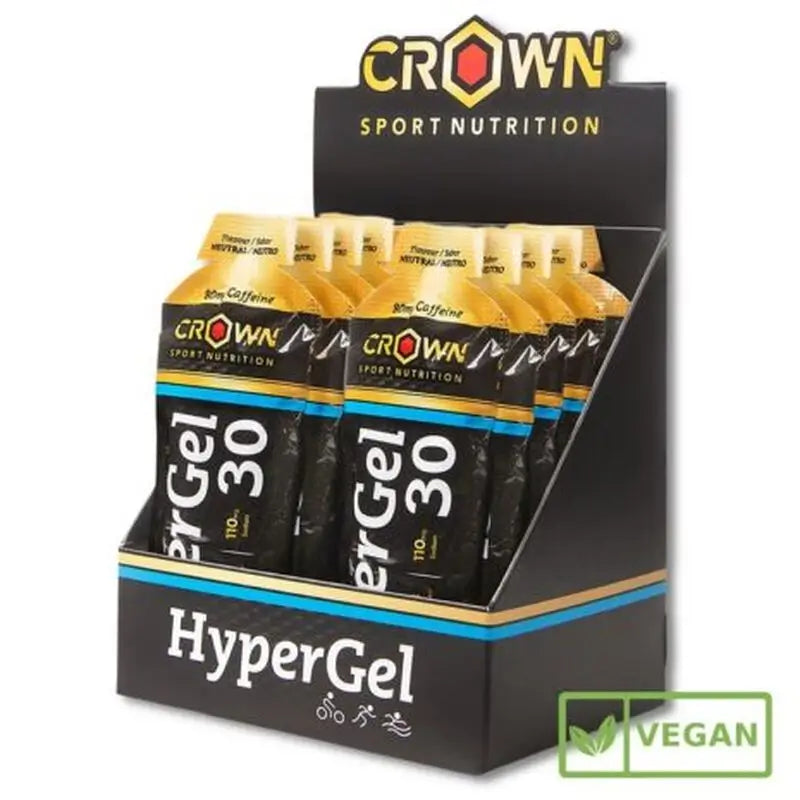 Crown Sport Nutrition Hypergel 30 (Hydro) Neutral + Caffeine , 10 x 75 grams