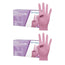 Cuatrogasa Dermolite Powder Free Nitrile Gloves Pink Size S, 2X100 Units