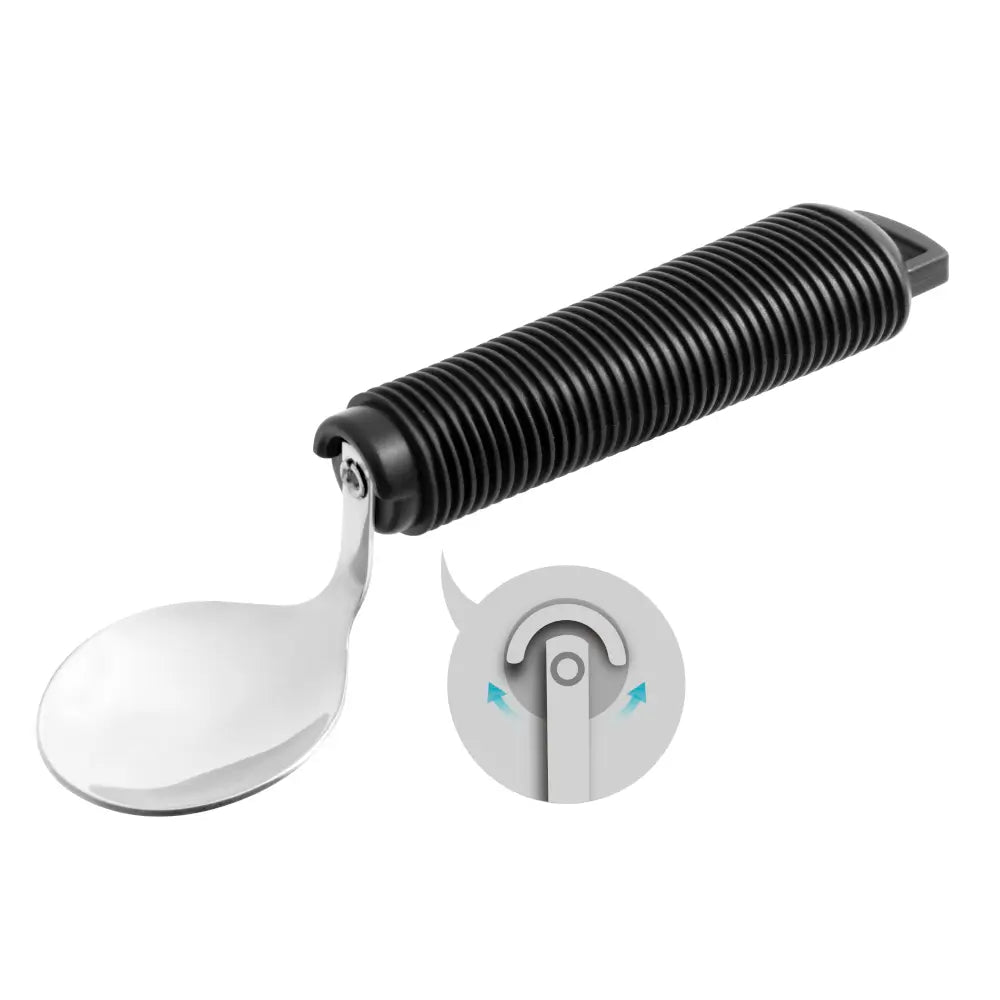 non-spill swivel spoon