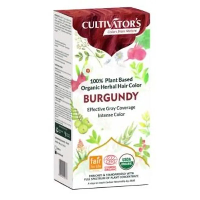 Cultivators Burgundy Organic Dye 100Gr. Ecocert