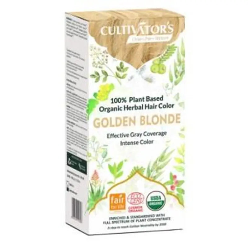 Cultivators Golden Blonde Organic Hair Color 100Gr. Ecocert