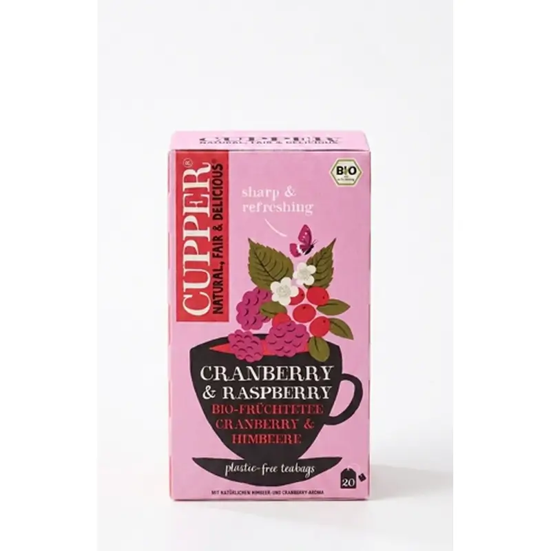 Cupper Blueberry & Raspberry Infusion 20Sachets. Bio Vega
