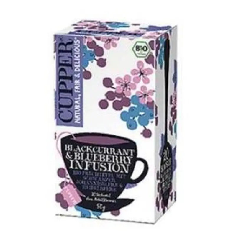 Cupper Blackcurrant & Bilberry Infusion 20Sachets. Bio
