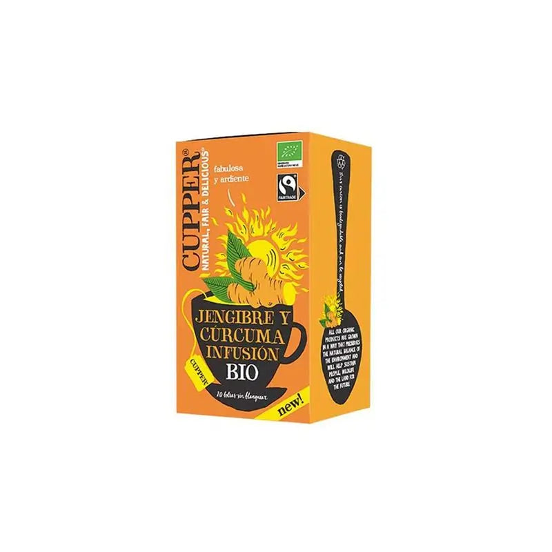 Cupper Ginger & Curcuma Infusion 20Sachets. Bio