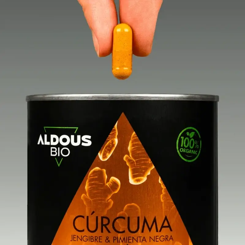 Aldous Bio Turmeric with Ginger and Black Pepper with Probiotics, 250 capsules