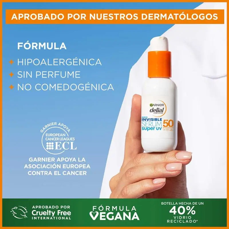 Delial Invisible Serum Super UV SPF50 Light Feel Daily Sunscreen, 40 ml