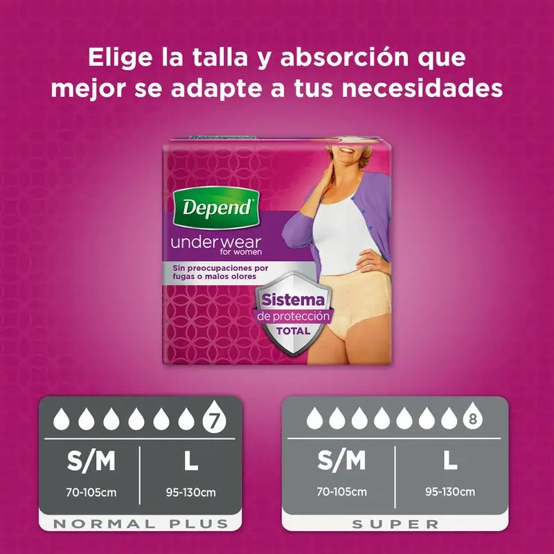 Depend Normal L Adult Diaper for Women, 9 pcs.