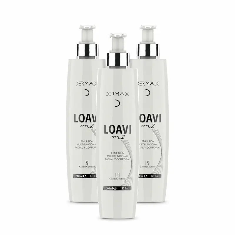 Dermax Loavi M2 Face and Body Emulsion, Pack of 3 x 500 ml