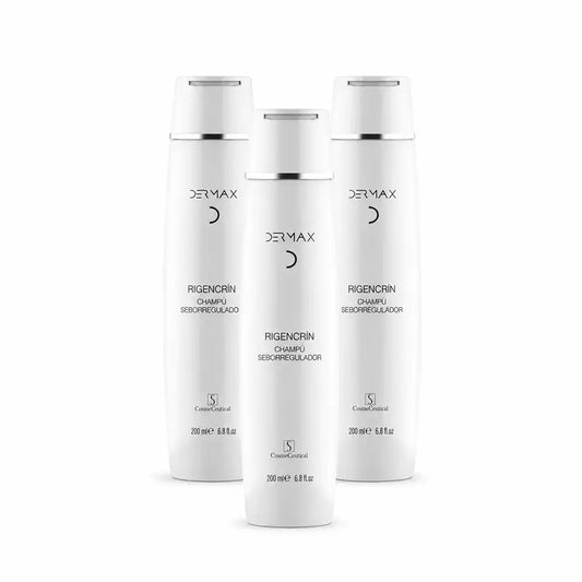 Dermax Rigencrín Sebum-Regulating Shampoo, Pack of 3 x 200 ml
