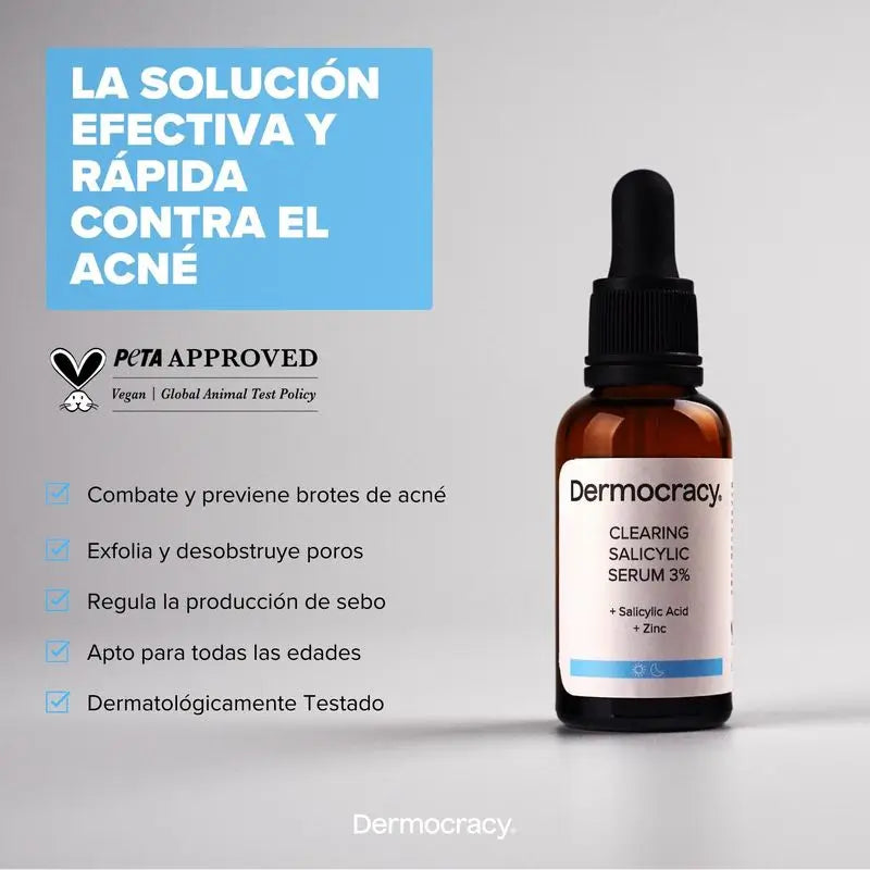 Dermocracy Clearing Salicylic Serum 3% Salicylic Acid + Zinc , 30 Ml