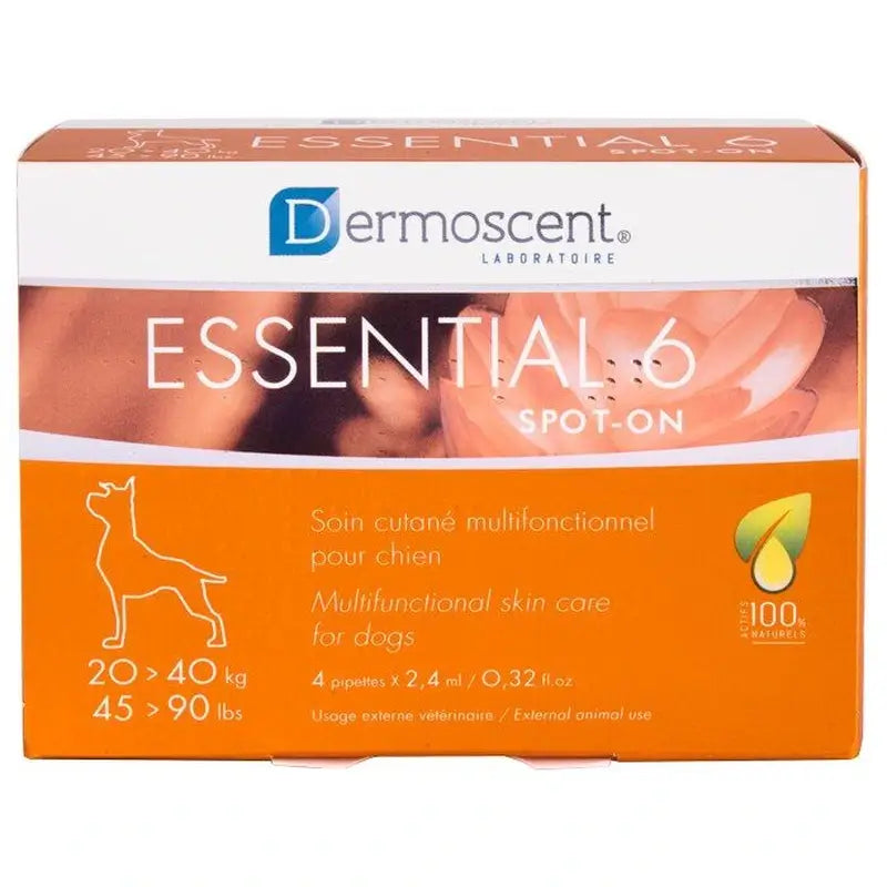 Dermoscent Essential 6 Spot-On for Dogs (20–40 kg) – 4 pipettes, 4 units