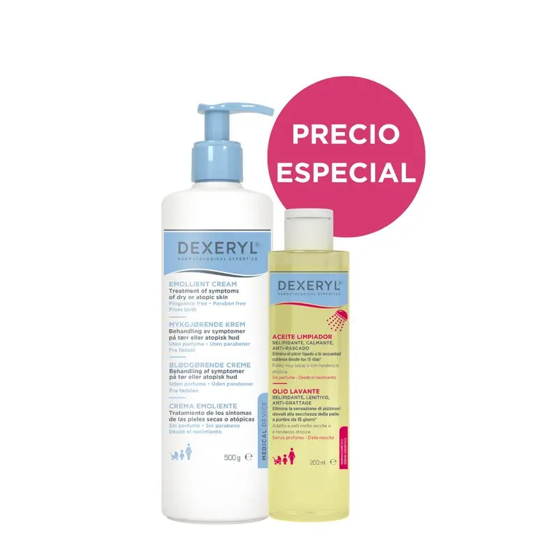 Dexeryl Kit Cream 500 Ml + Oil 200 Ml , 2 units