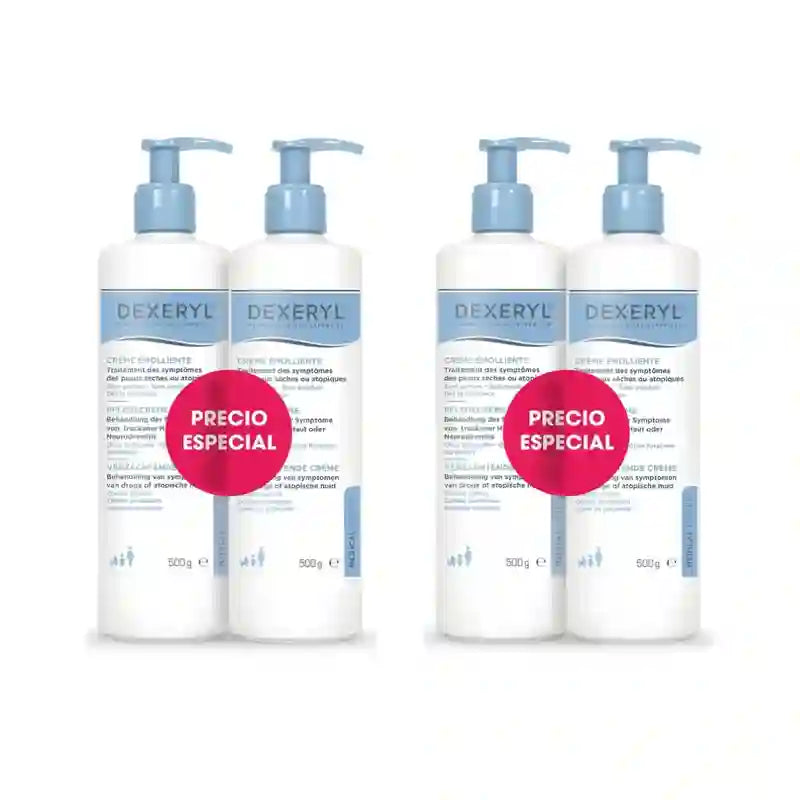 Dexeryl Kit Duo Emollient Cream, 4X500 Gr