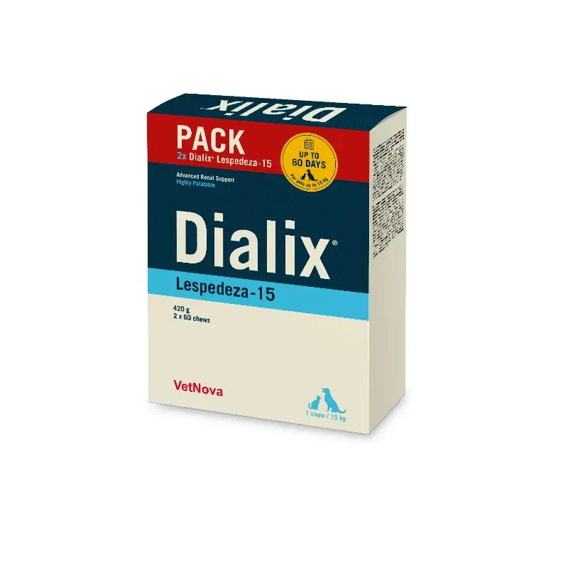 Dialix® Lespedeza – 15 Duopacks (2 x 60 chews), 120 units