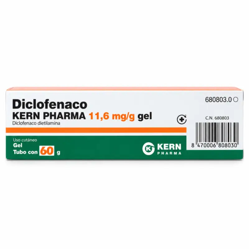 Diclofenac Kern Pharma 11.6 mg/g Cutaneous Gel, 60 g