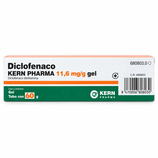 Diclofenac Kern Pharma 11.6 mg/g Cutaneous Gel, 60 g