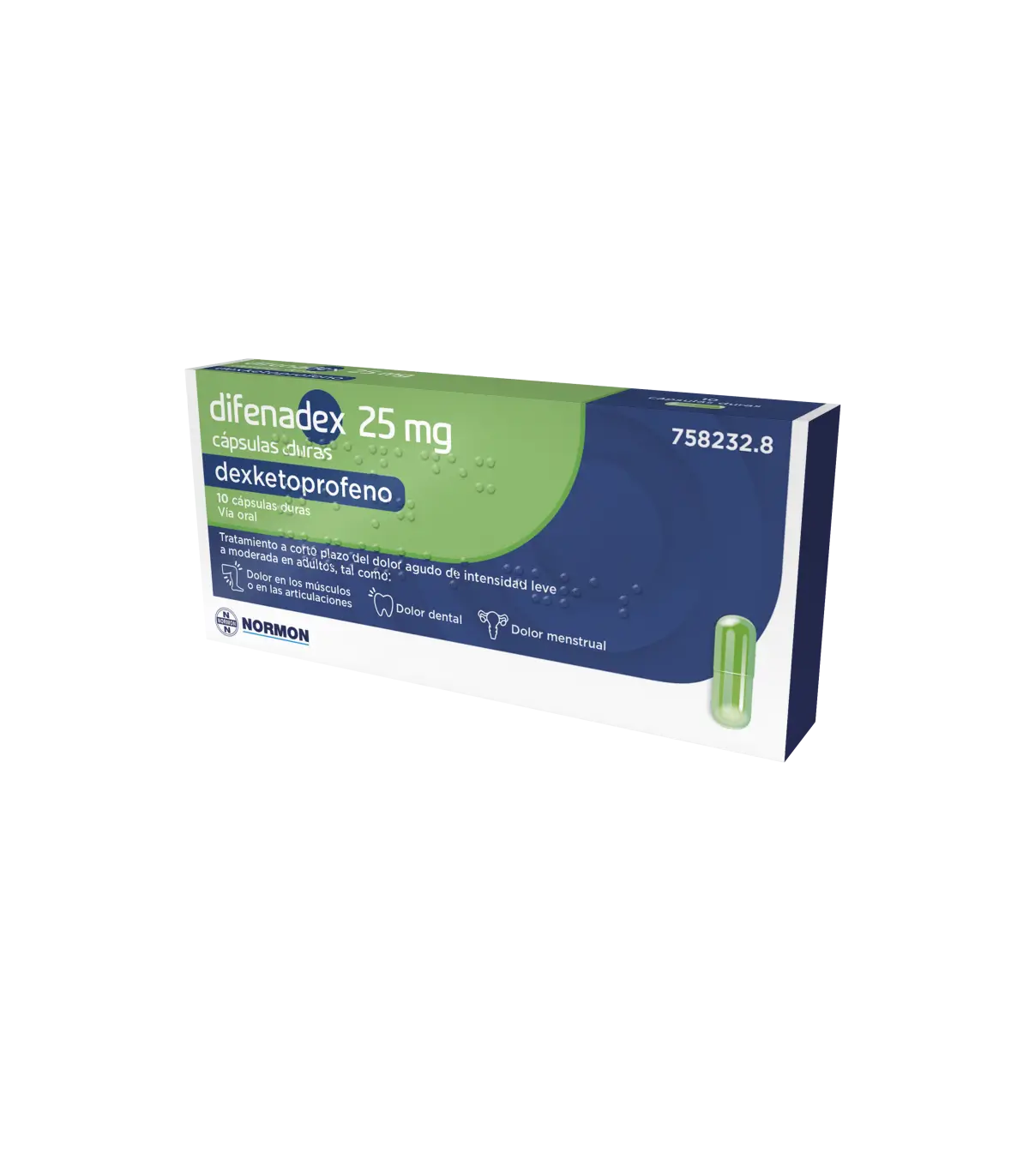 Difenadex 25mg, 10 Capsules
