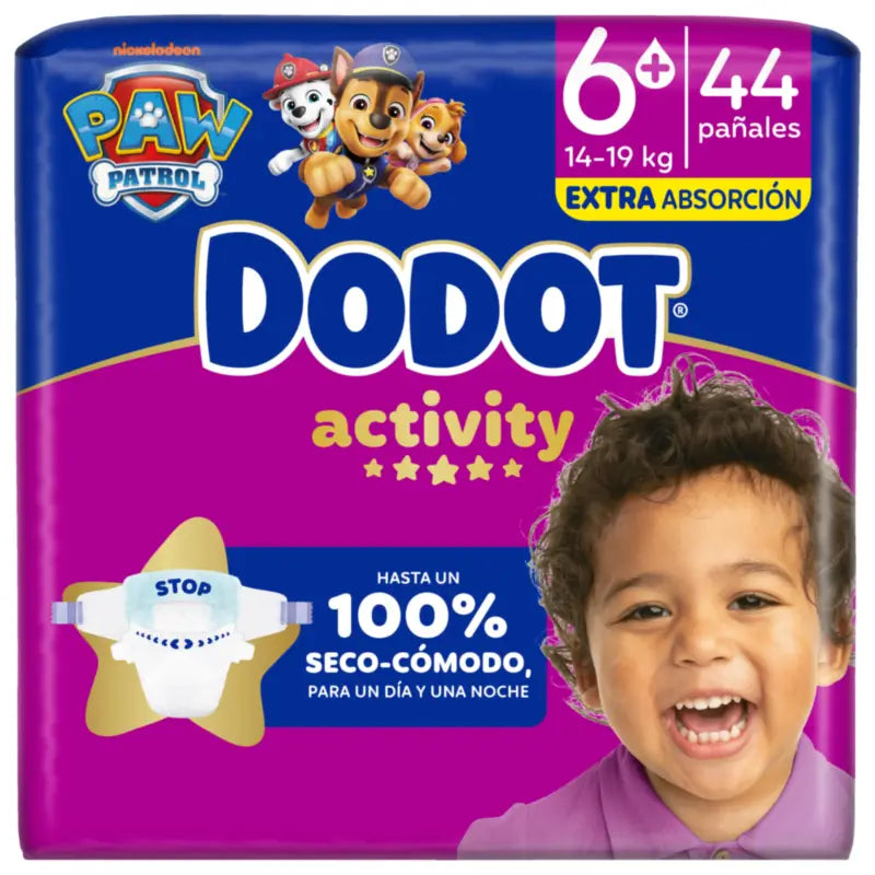 Dodot Activity Size 6+ (+14 kg), 44 Nappies