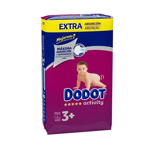 Dodot Activity Nappy Extra Jumbo Size 3 (7-11Kg), 60 pcs.