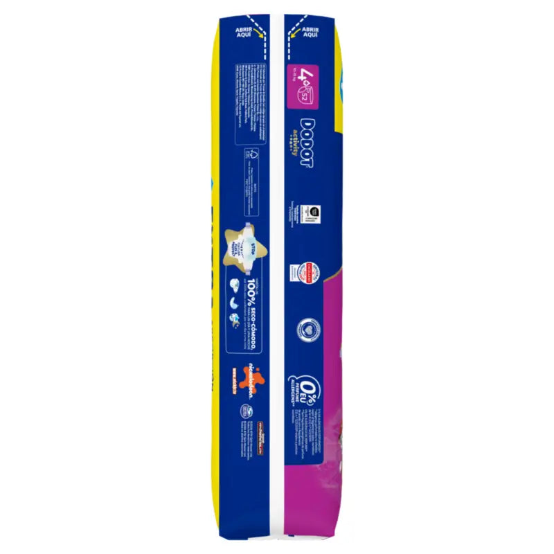 Dodot Activity Size 4+ Extra Jumbo (10-15Kg), 52 Nappies