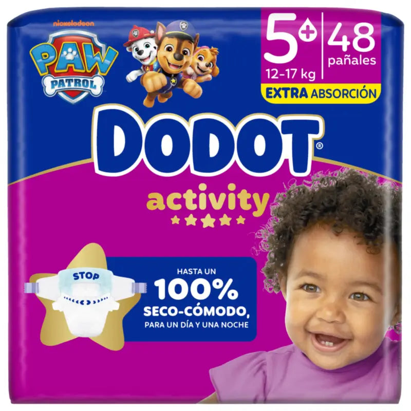 Dodot Activity Size 5+ Extra Jumbo (12-17 Kg), 48 Nappies