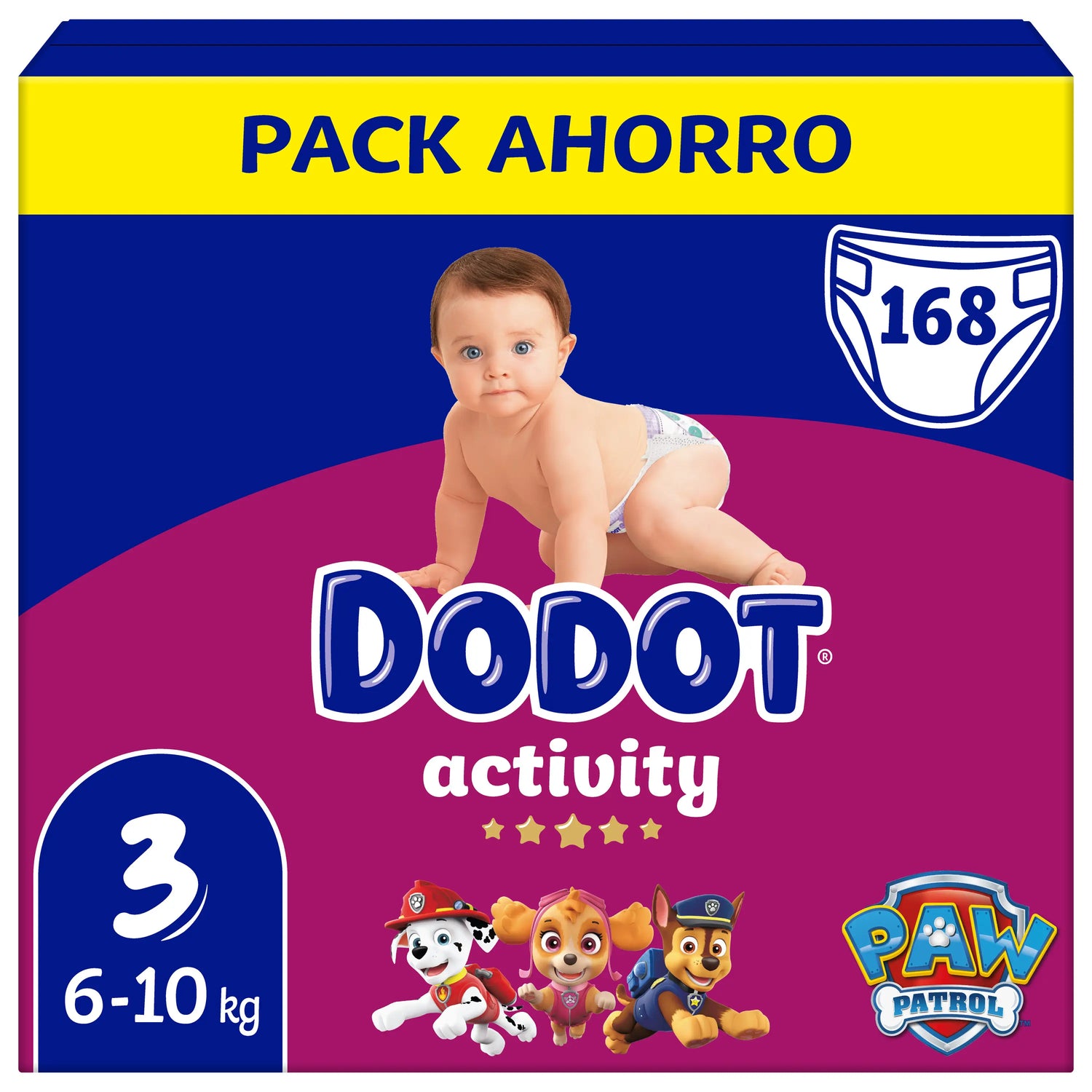 Dodot Activity Nappy Size 3 , 168 units