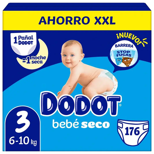 Dodot Baby Dry Size 3, 176 Nappies