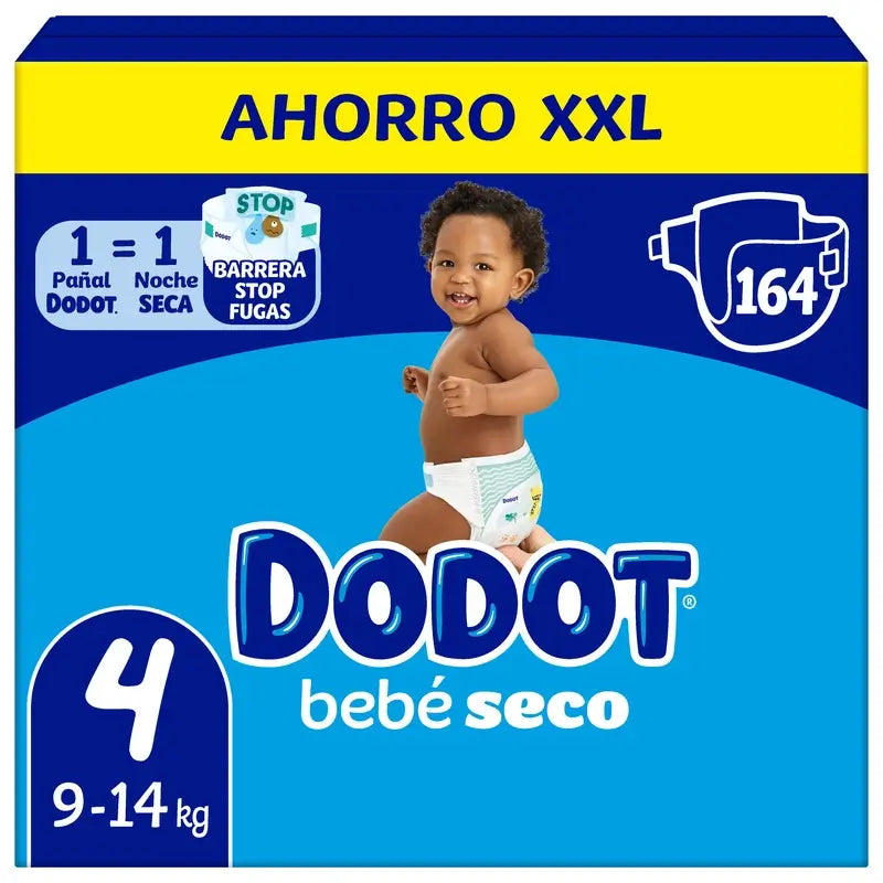 Dodot Baby Dry Nappy Size 4 , 164 units
