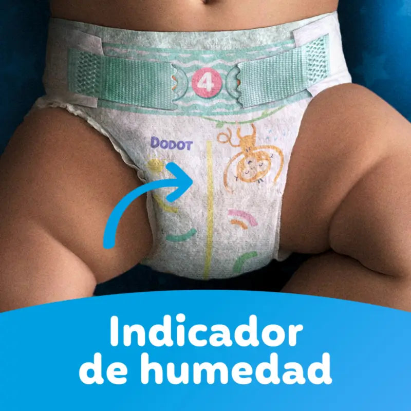 Dodot Baby Dry Size 4 (9-14 Kg), 58 Nappies