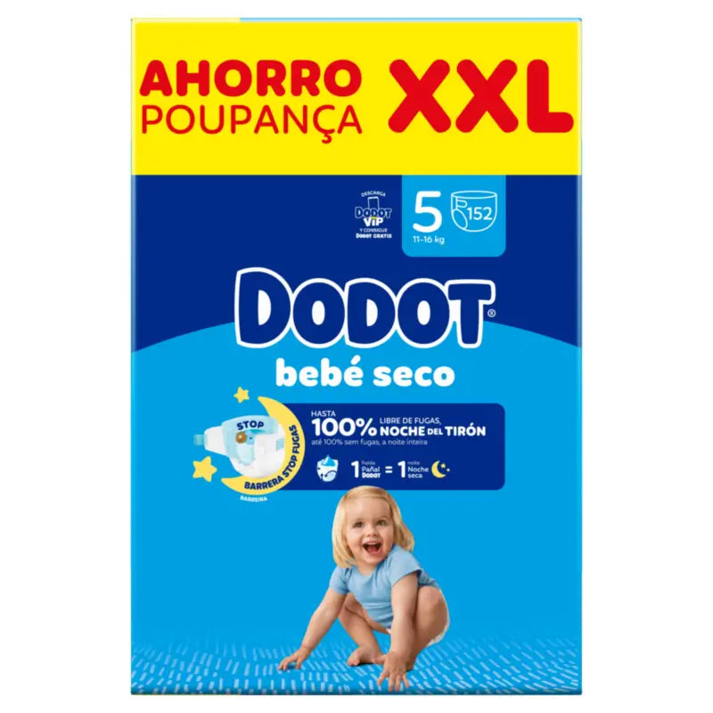 Dodot Baby Dry Size 5, 152 Nappies