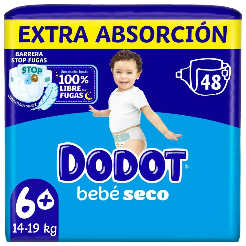 Dodot Baby Dry Size 6+ (+14 Kg), 48 Diapers