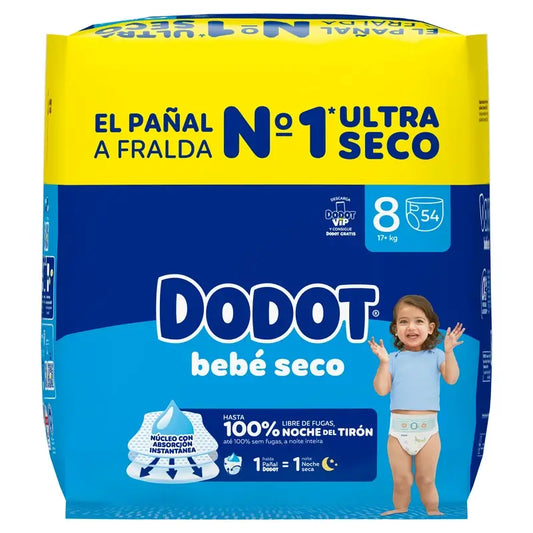 Dodot Bebé-Seco Size 8, 54 nappies