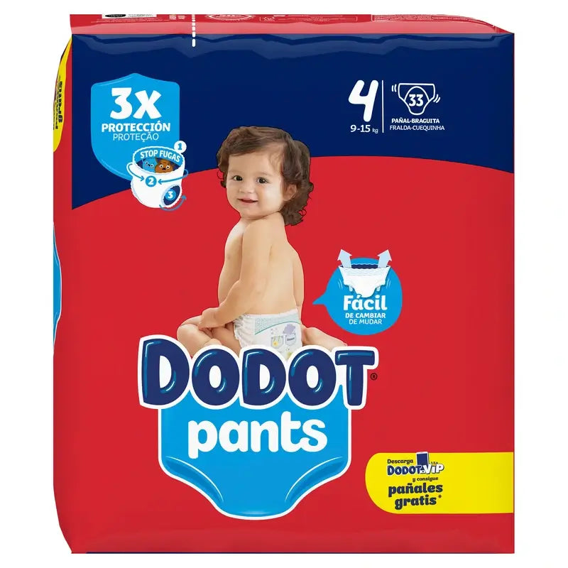 Dodot Pants Panty Size 4 (9-15 Kg), 33 Nappies