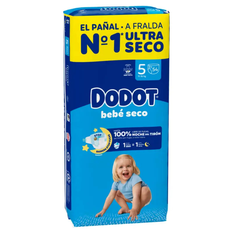 Dodot Baby Dry Size 5 (11-16 Kg) , 54 Nappies